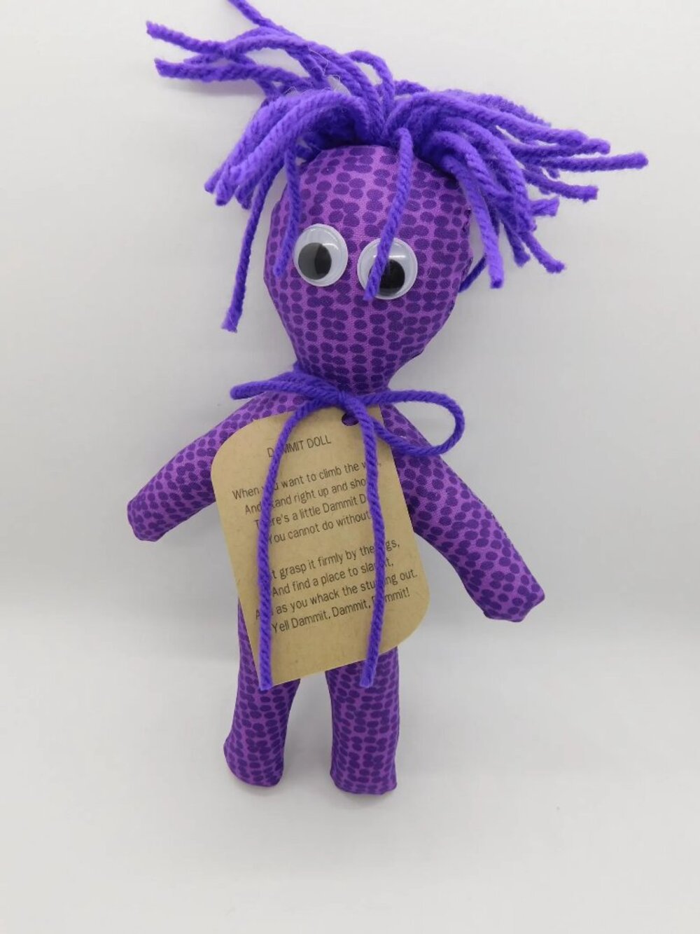 Purple Print Dammit Doll